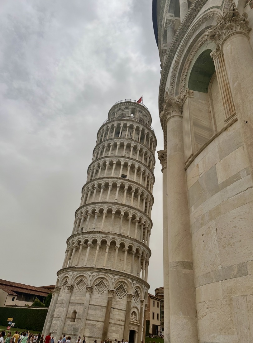 The Leaning Tower of Pisa beside the cathedral